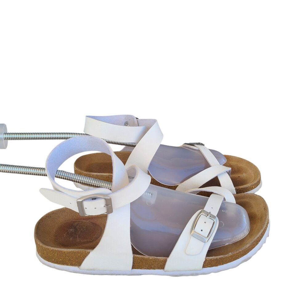 Cushionaire Lara White Strappy Gladiator Style Sandals Womens 8.5M Ankle Strap - Picture 8 of 10